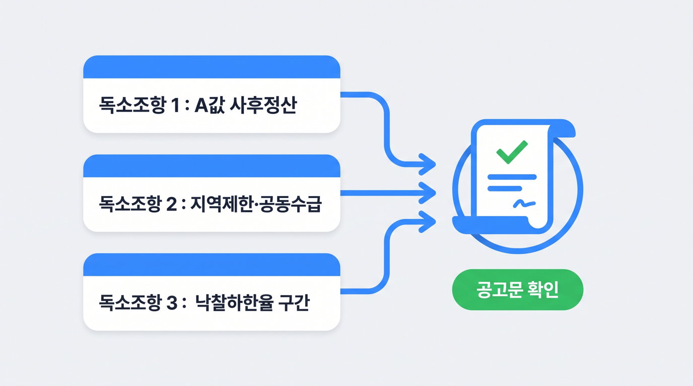 낙찰받고도 손해 보는 독소조항 3선 흐름도